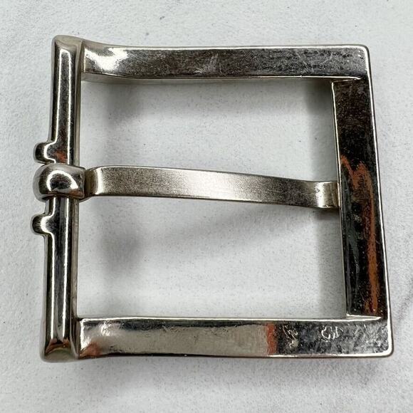 Silver Tone Simple Basic Belt Buckle - Picture 2 of 10